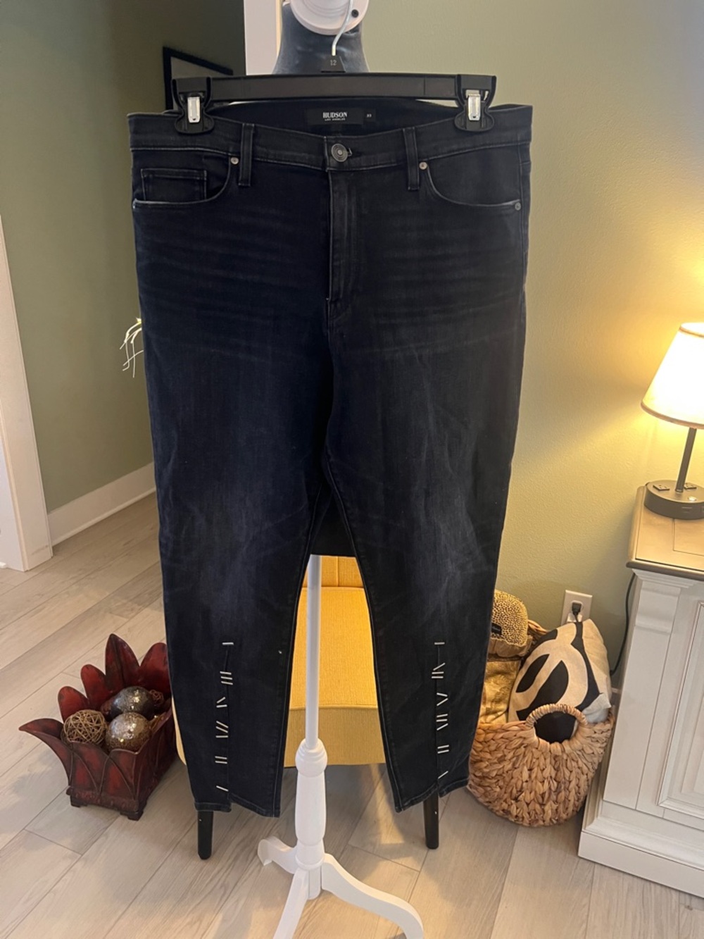 Hudson Jeans Black Slim Ankle Jeans
